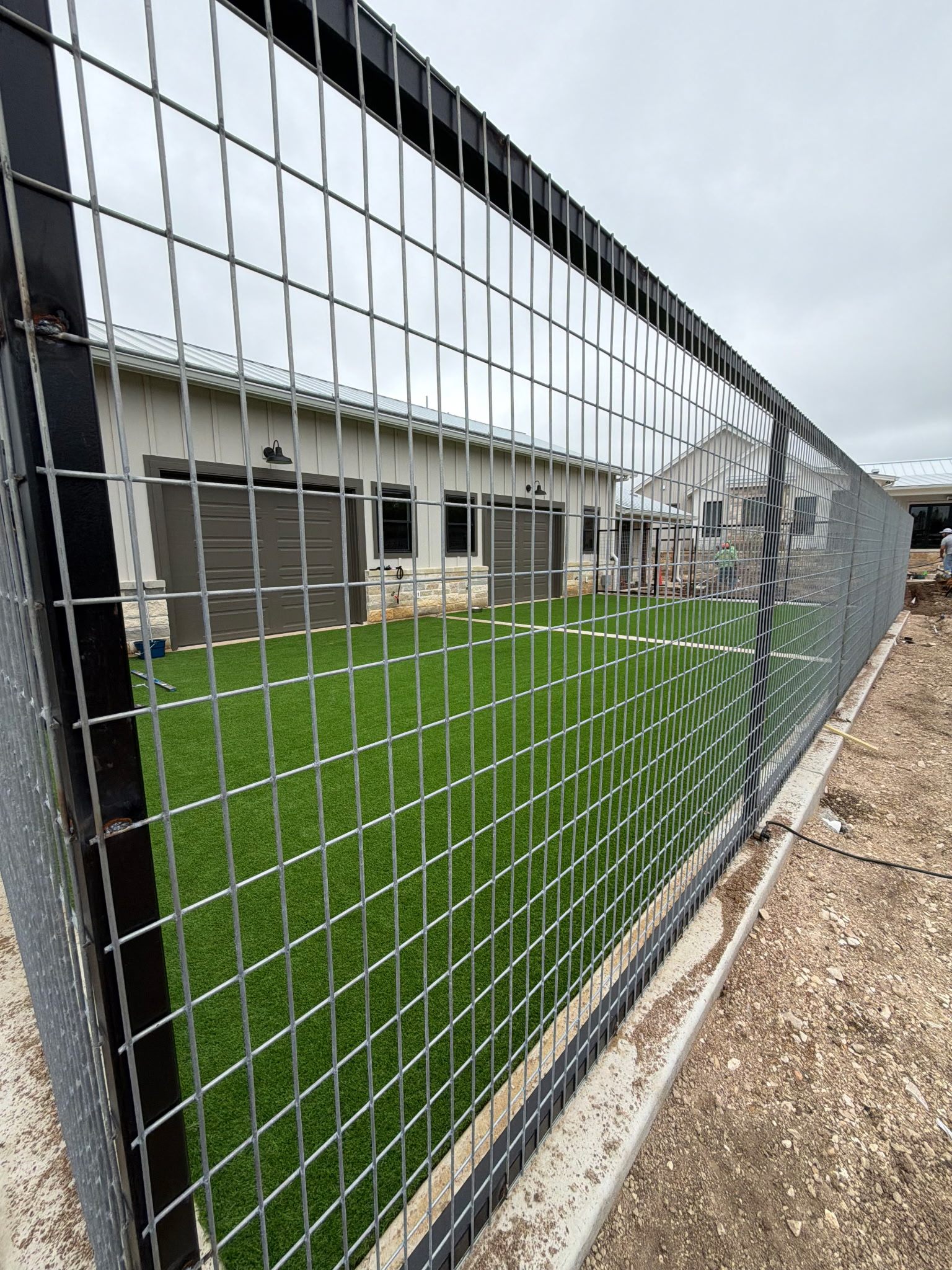 Dog run fencing