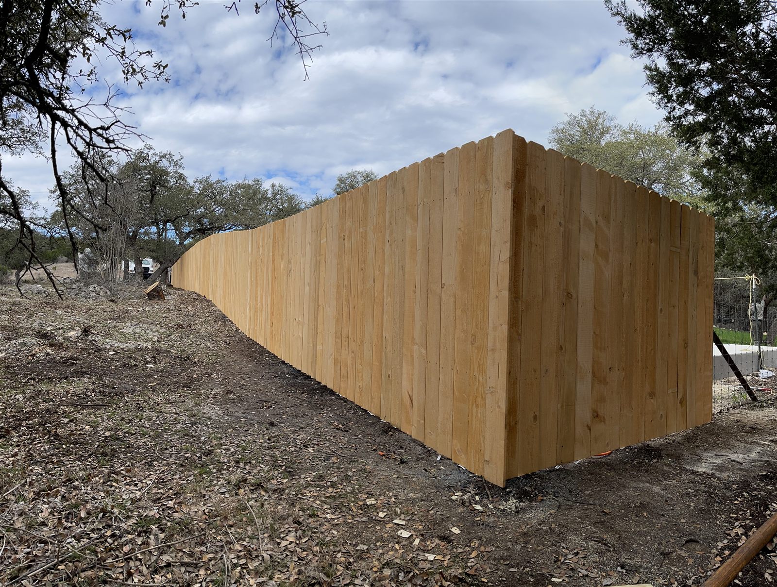 Cedar wood privacy fence